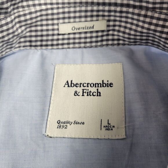 Abercrombie Fitch Long Sleeve Button Up Shirt NWT‎ Men's Size Large Colorblock - Picture 3 of 7